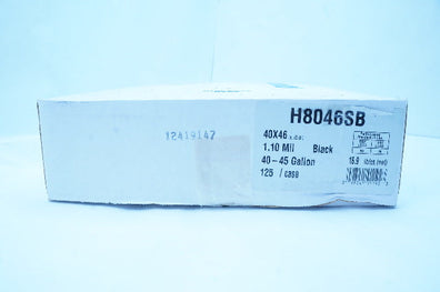 Canliners H8046SB 40 x 46 1.10 Mil, Black, 40-45 Gallon - Case of 125